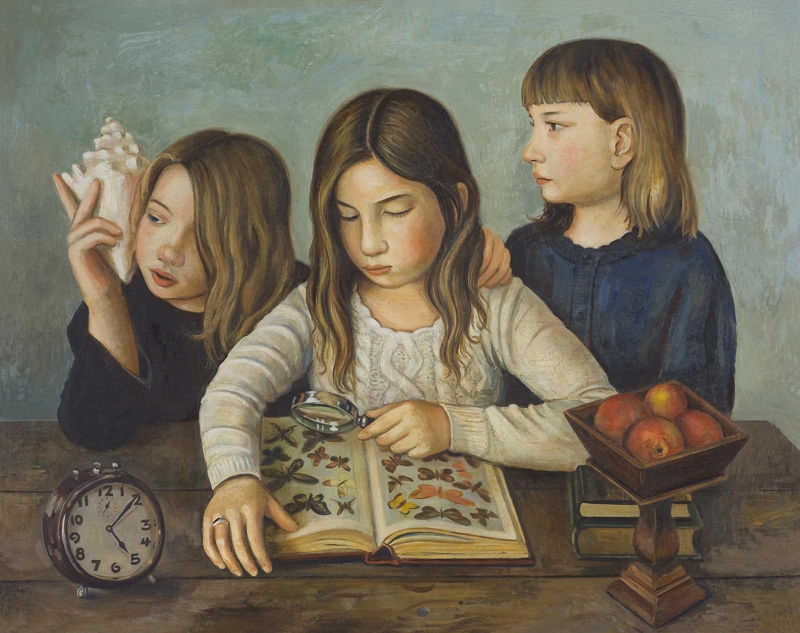 Girls Studying Nature